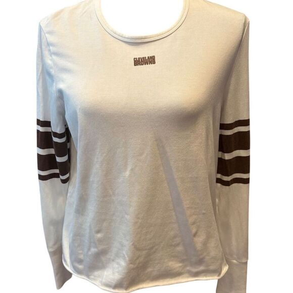 Women's WEAR by Erin Andrews Cleveland Browns Long Sleeve T-Shirt Standard - Picture 1 of 8